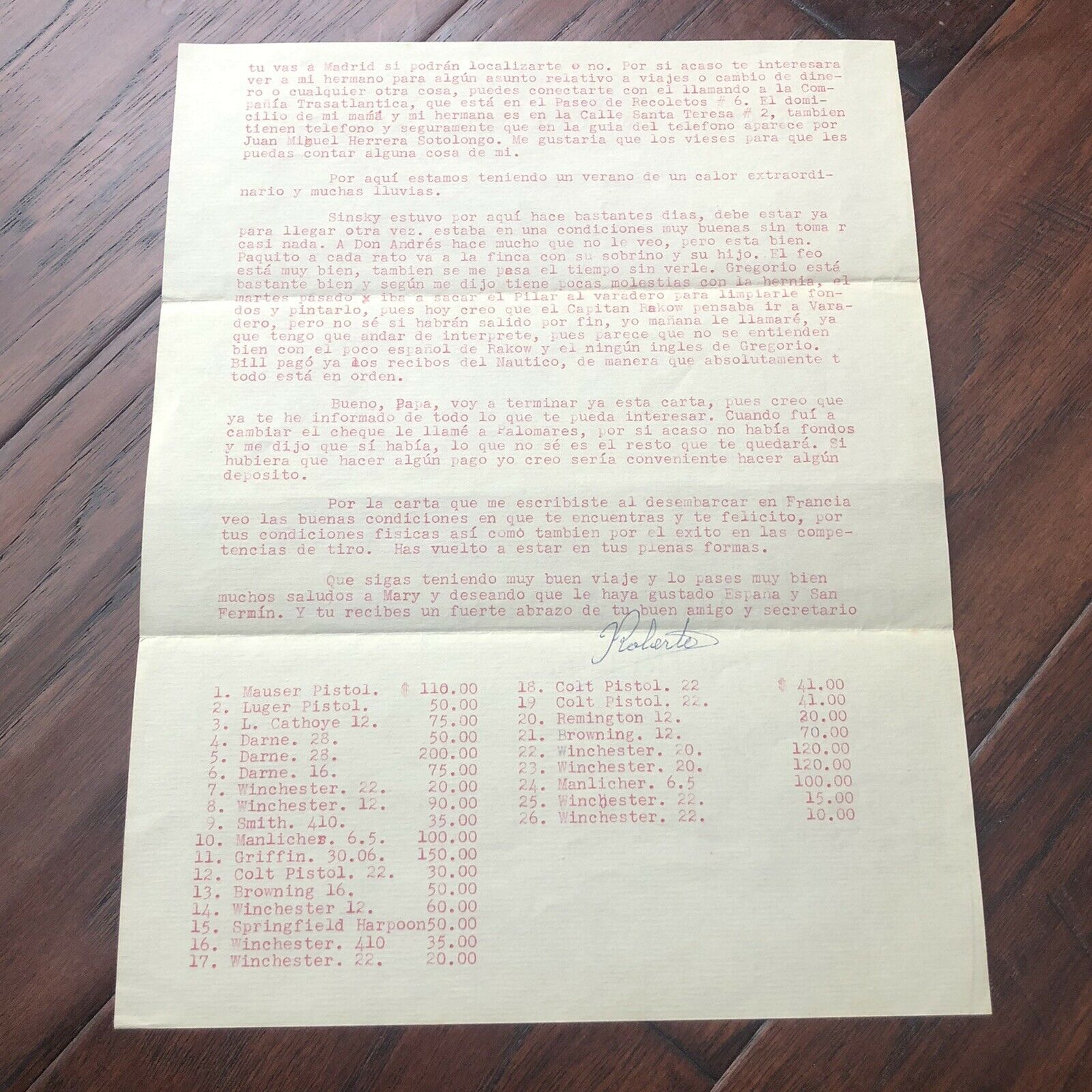 ERNEST HEMINGWAY * Beckett BAS * Autograph Envelope Signed & Personal Papers