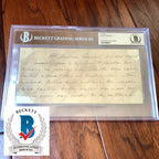 Dolley Madison * BAS Beckett Slabbed * Autograph Handwritten Letter Signed