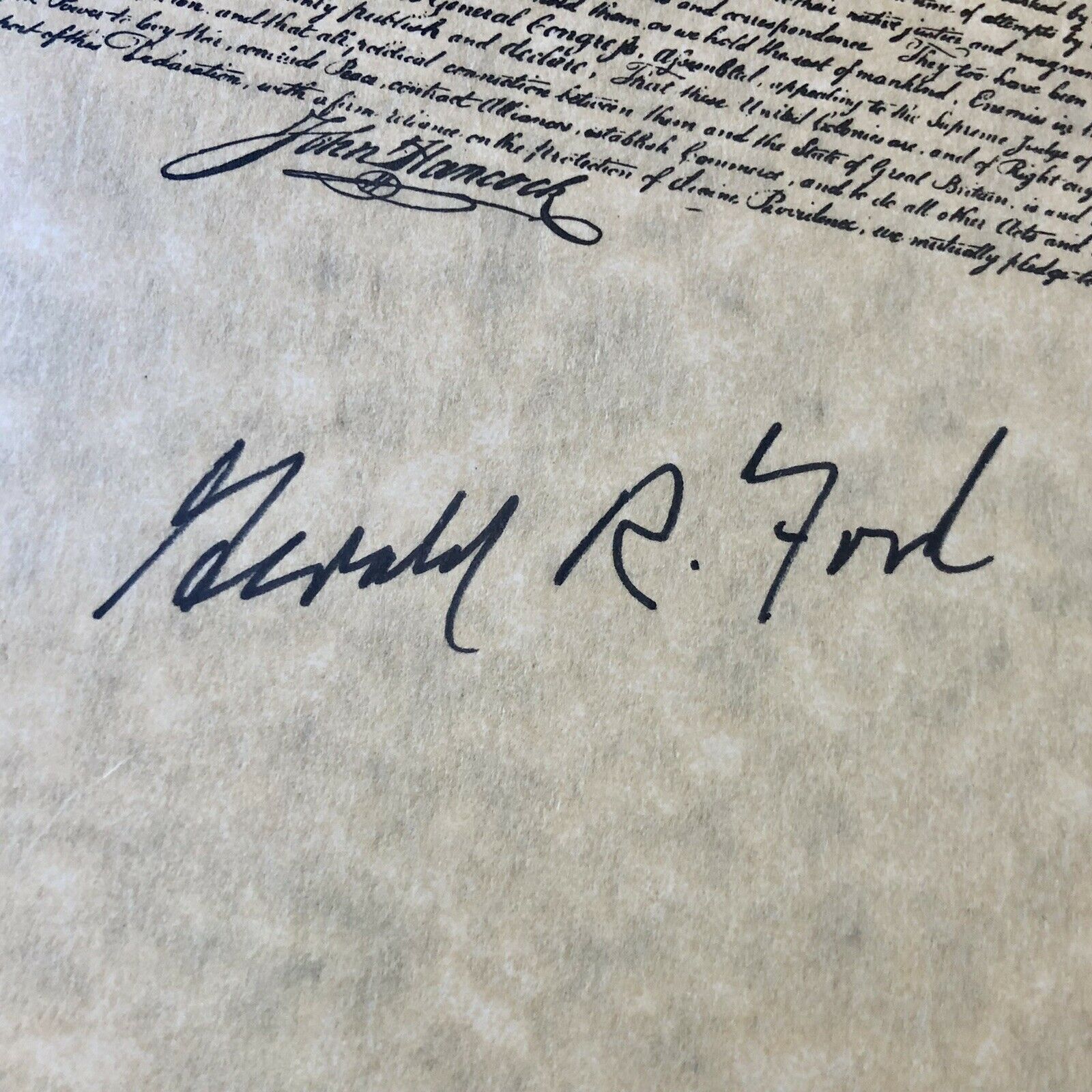 GERALD FORD & JIMMY CARTER * BAS * Autograph Declaration of Independence Signed