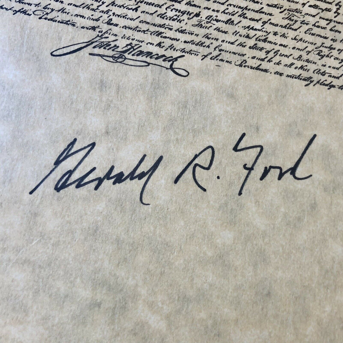 GERALD FORD & JIMMY CARTER * BAS * Autograph Declaration of Independence Signed