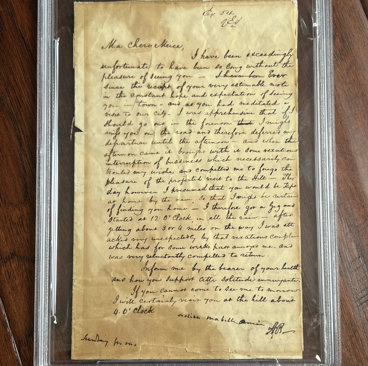 AARON BURR * PSA/DNA * Letter Signed Autograph * Dueled ALEXANDER HAMILTON
