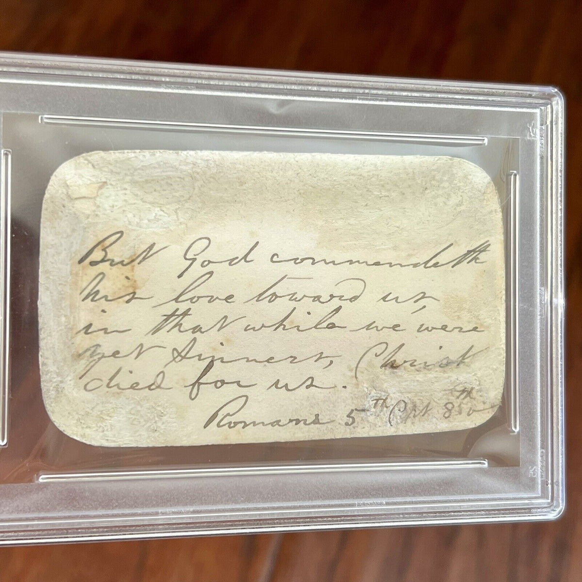 BOSTON CORBETT * PSA/DNA * Autograph Signed Bible Verse Abraham Lincoln Avenger`