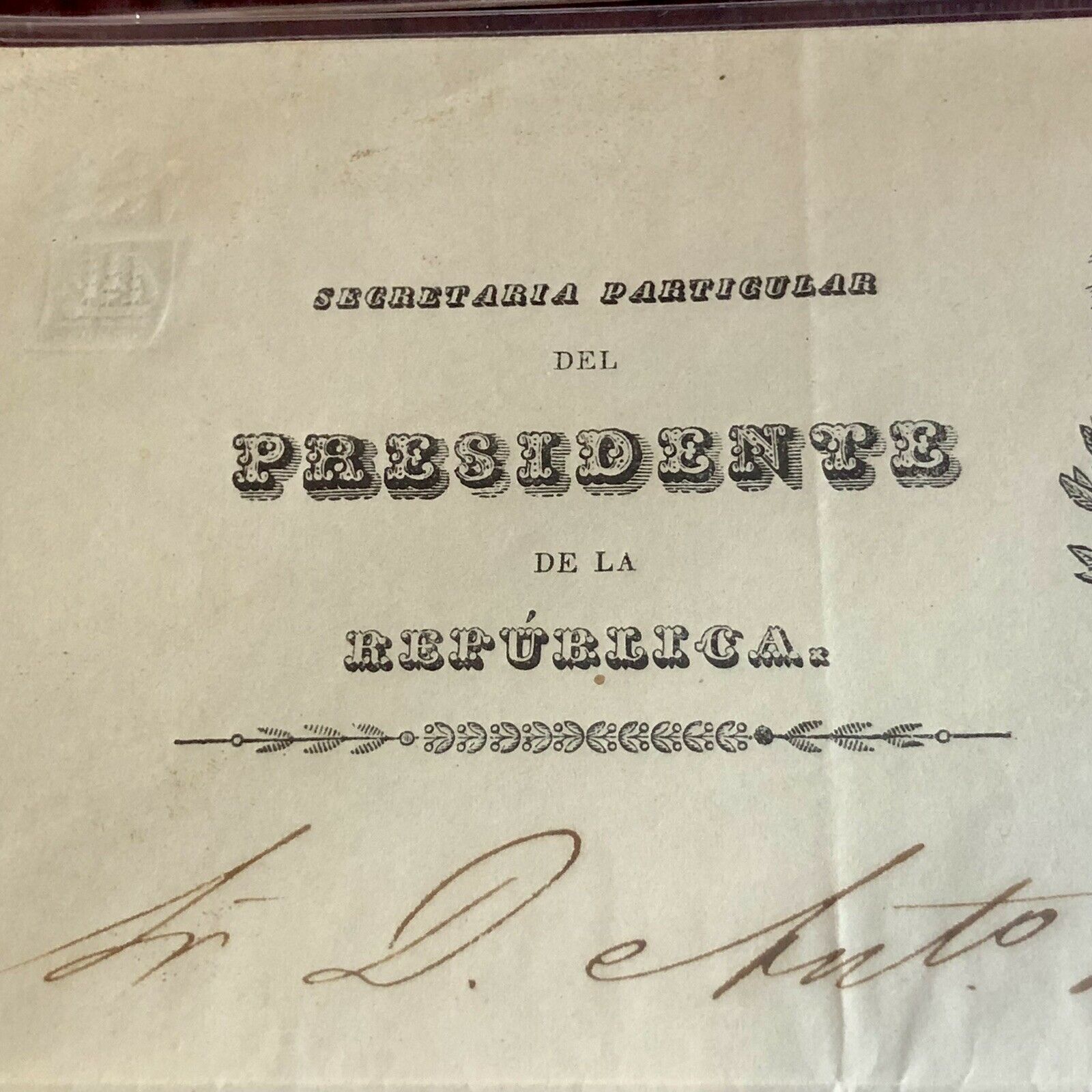 ANTONIO LOPEZ DE SANTA ANNA * Beckett BAS * Autograph Letter Signed As President