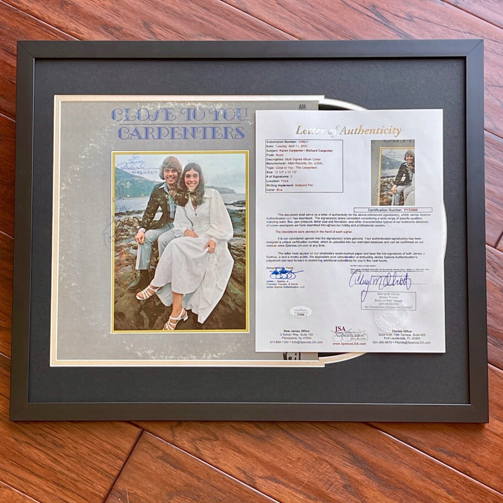 CARPENTERS * JSA * Karen & Richard AUTOGRAPH "Close To You" Album SIGNED LP