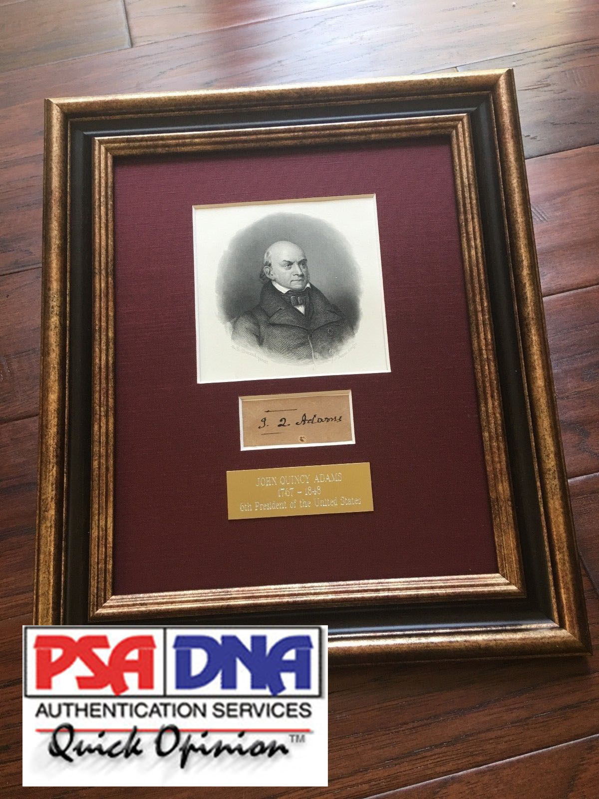 JOHN QUINCY ADAMS * PSA/DNA * Authentic AUTOGRAPH * SIGNED Clipped Free Frank