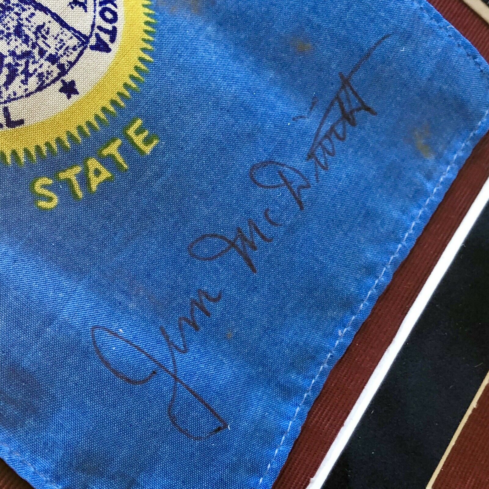 GEMINI IV * FLOWN FLAG * Autograph EDWARD WHITE JAMES MCDIVITT Signed Apollo COA