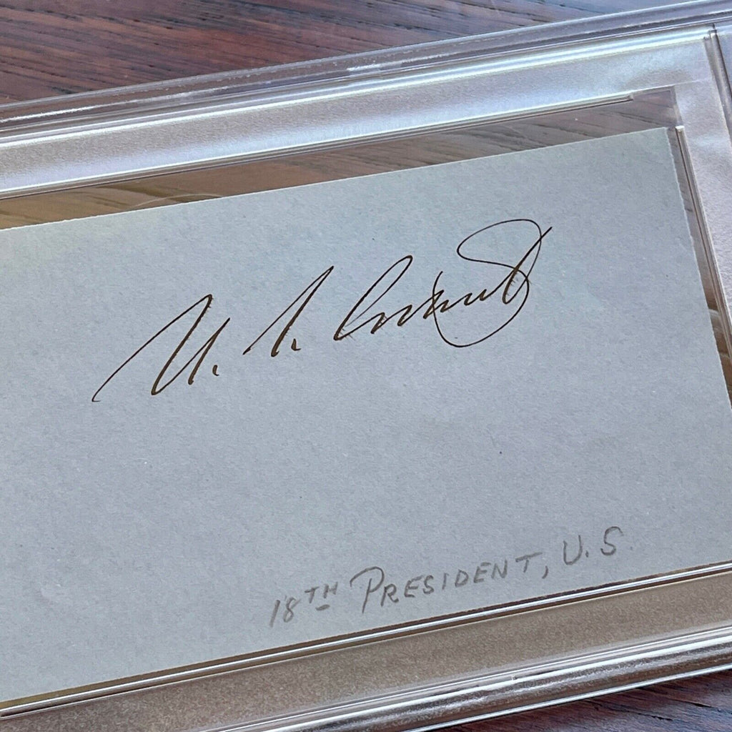 ULYSSES S. GRANT * PSA/DNA Slabbed * AUTOGRAPH Mint Card Signature SIGNED