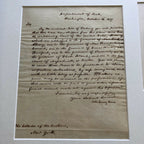 JOHN QUINCY ADAMS * BECKETT BAS * Autograph "United States Laws" Letter Signed *