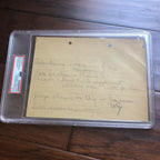 Thomas Edison * PSA/DNA Slab * Autograph Handwritten Note Signed *