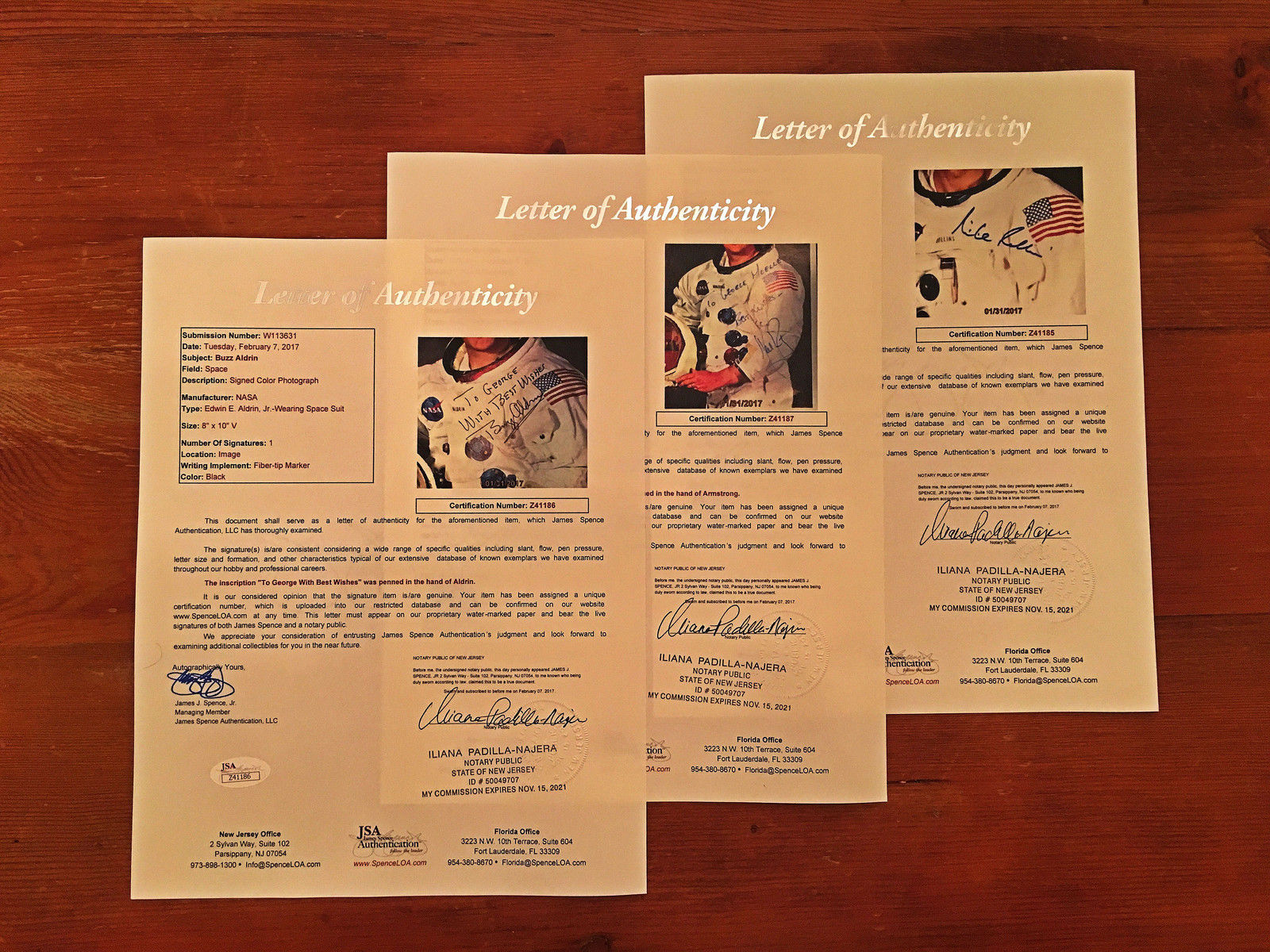 APOLLO 11 CREW SIGNED * JSA COA * scarce AUTOGRAPHS trio * NASA LITHOGRAPH