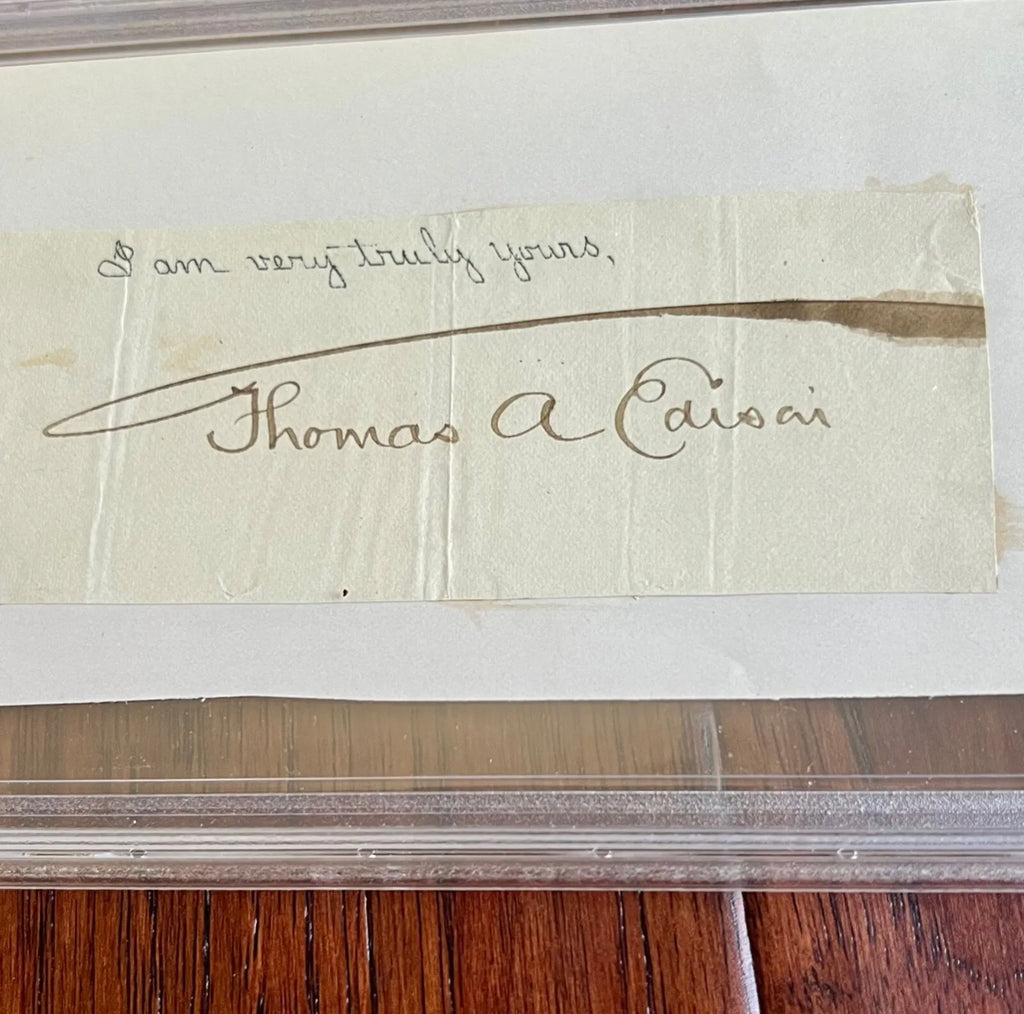 THOMAS EDISON * PSA/DNA * Cut Signature Autograph Signed * Umbrella Signature