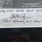 CHESTER W. NIMITZ * JSA LOA * Large Signed WWII Japan Surrender Photo Autograph