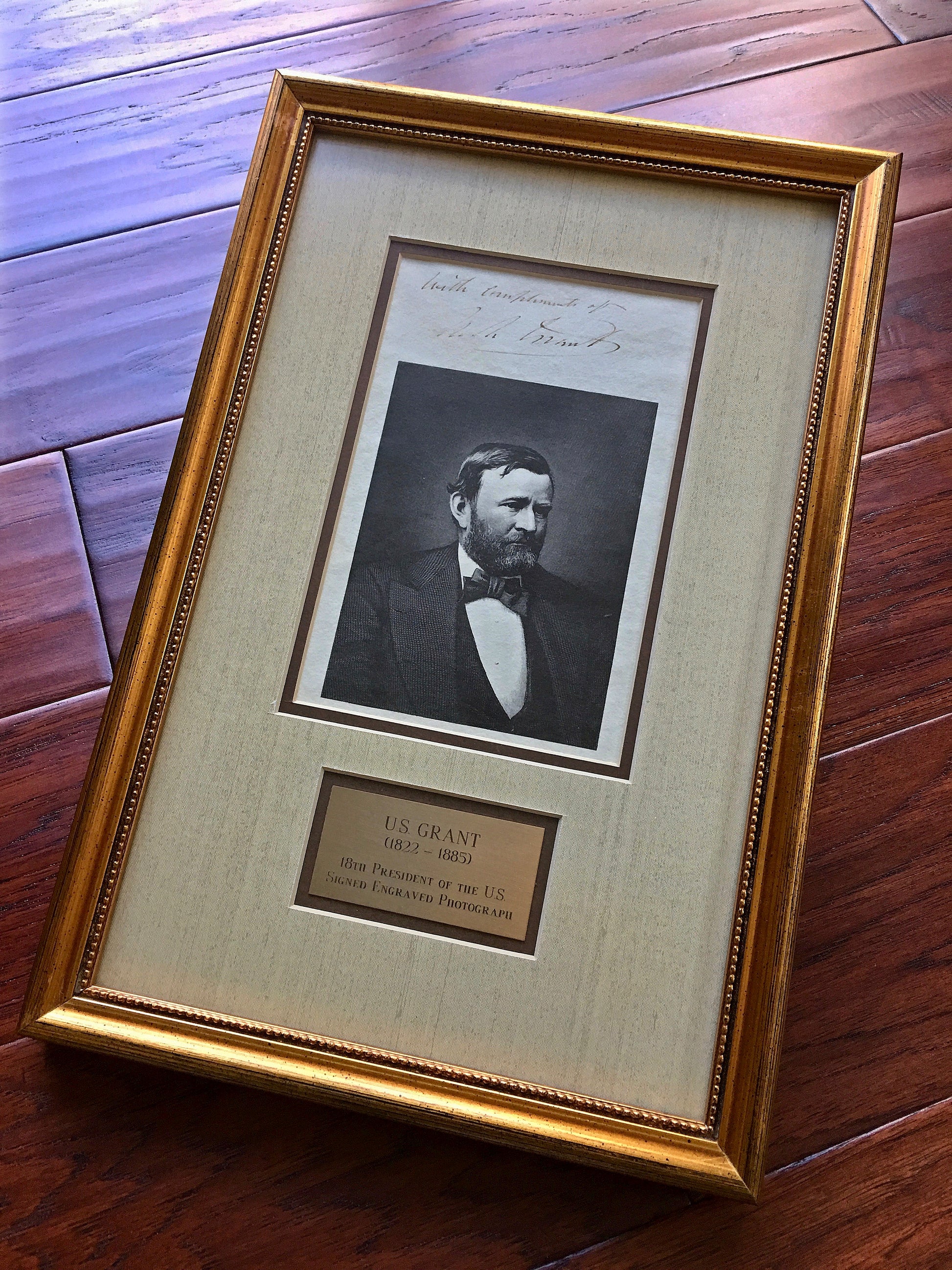 ULYSSES S. GRANT * AUTOGRAPH Antique Engraving Signed