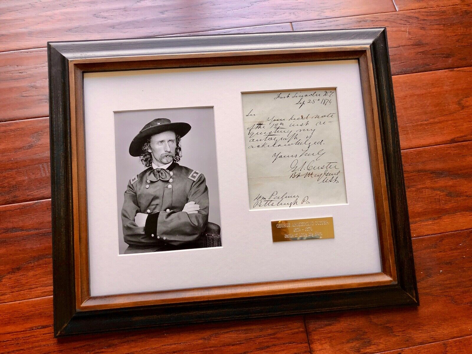 GEORGE CUSTER * BAS * Scarce Handwritten AUTOGRAPH Letter SIGNED Little Bighorn