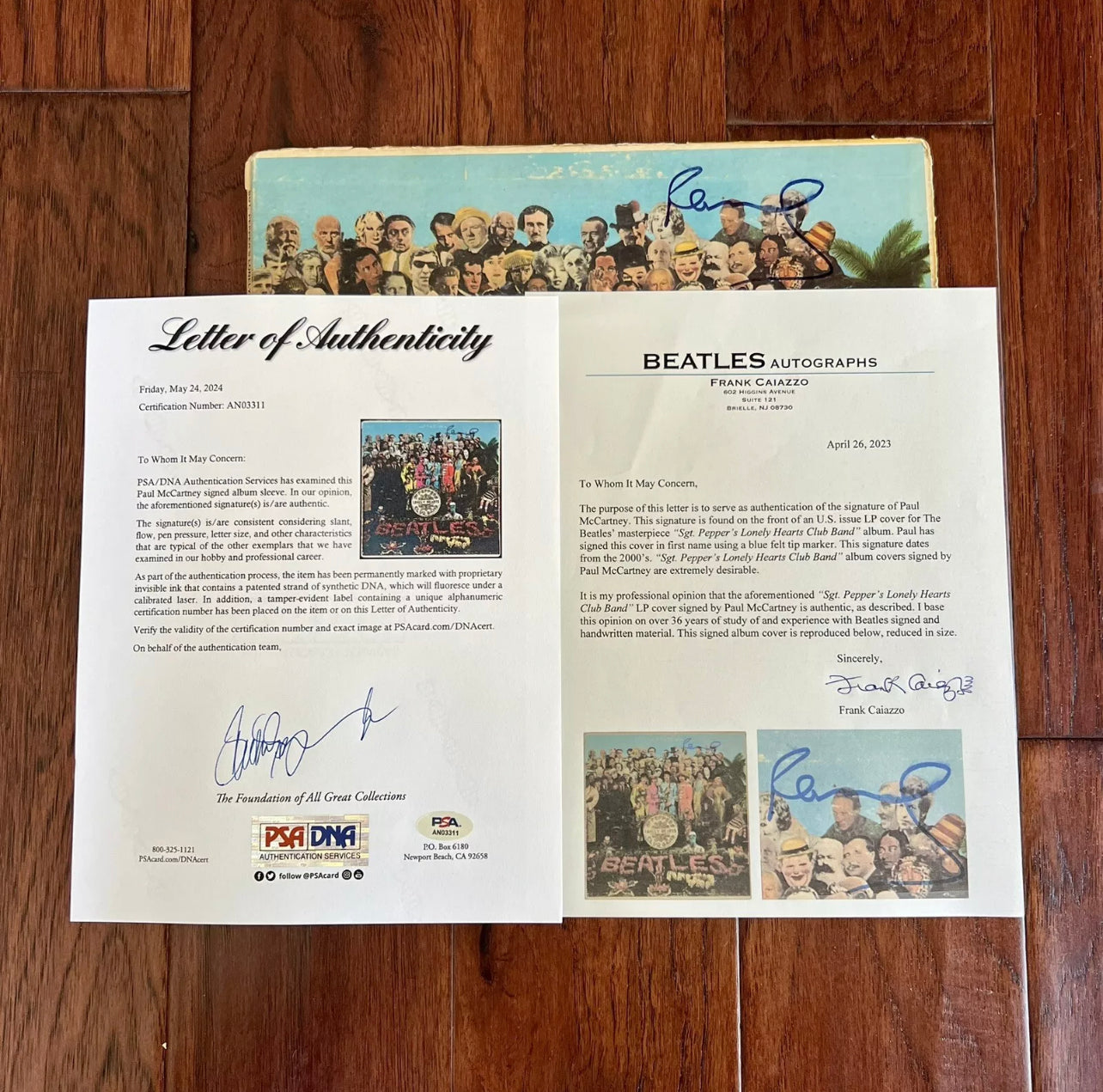 PAUL McCARTNEY * PSA & Caiazzo * Signed Sgt Pepper's Autograph Beatles Album LP