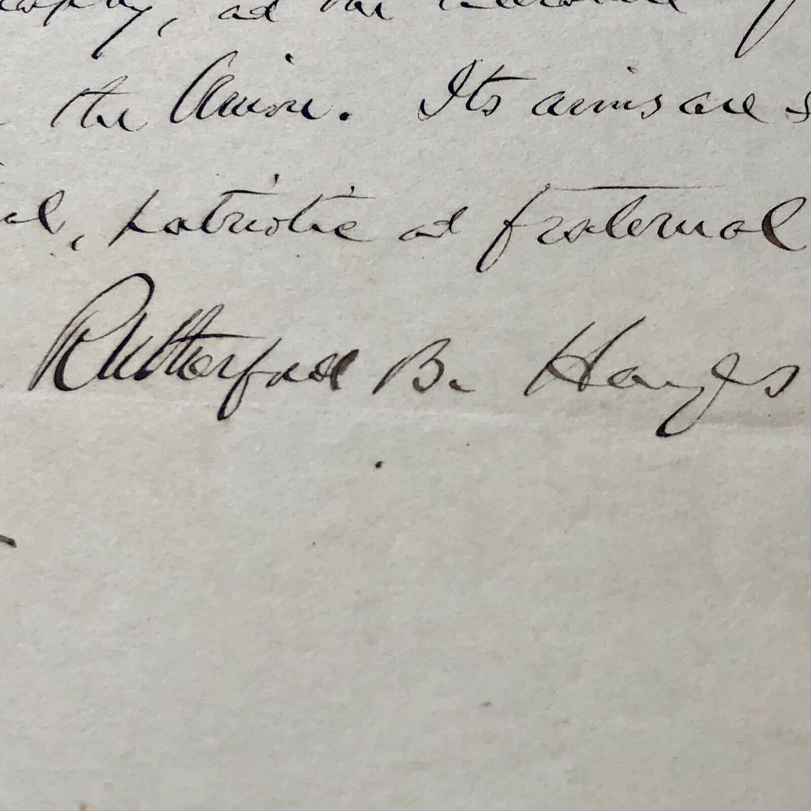 RUTHERFORD B. HAYES * JSA LOA * Handwritten Autograph Quote Signed * President