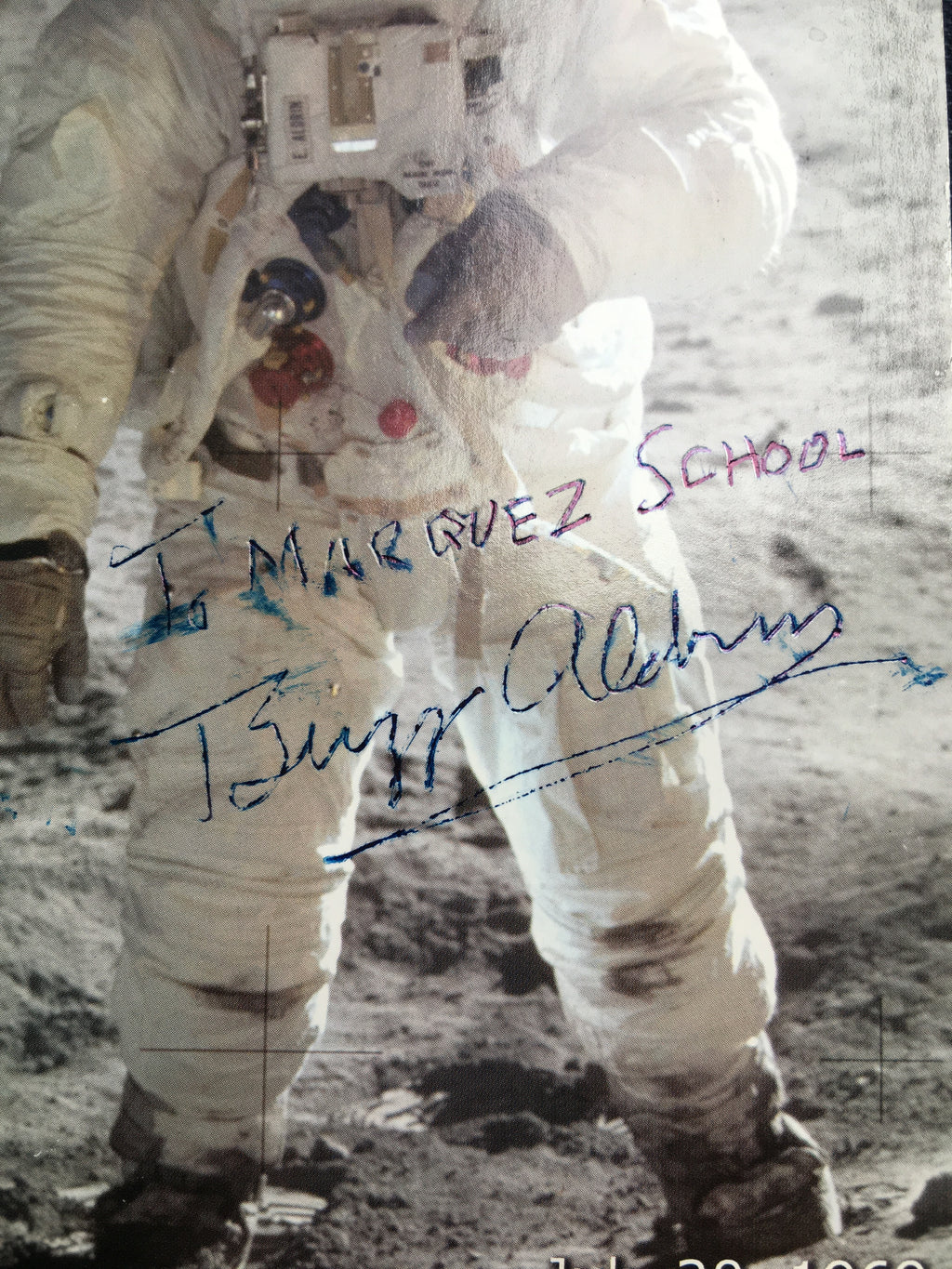 BUZZ ALDRIN * PSA/DNA * Signed LUNAR Postcard * NASA * Apollo 11 autograph