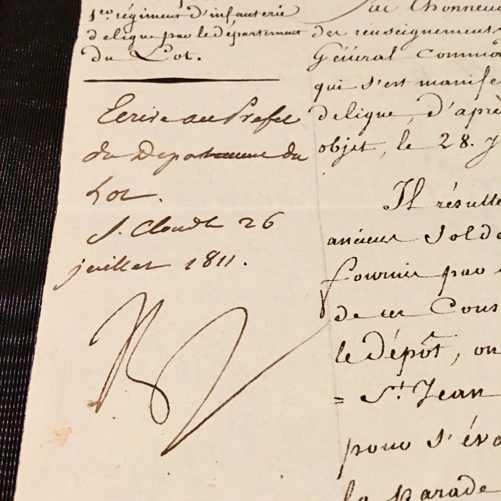 NAPOLEON BONAPARTE * AUTOGRAPH Signed at SAINT CLOUD * 1811 * re: Army Deserters