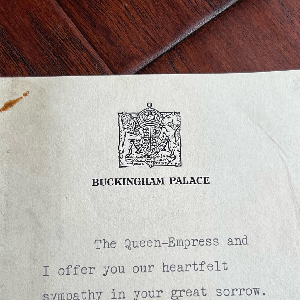KING GEORGE VI * JSA * Signed Autograph Letter Sent to Family of KIA Soldiers