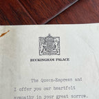 KING GEORGE VI * JSA * Signed Autograph Letter Sent to Family of KIA Soldiers