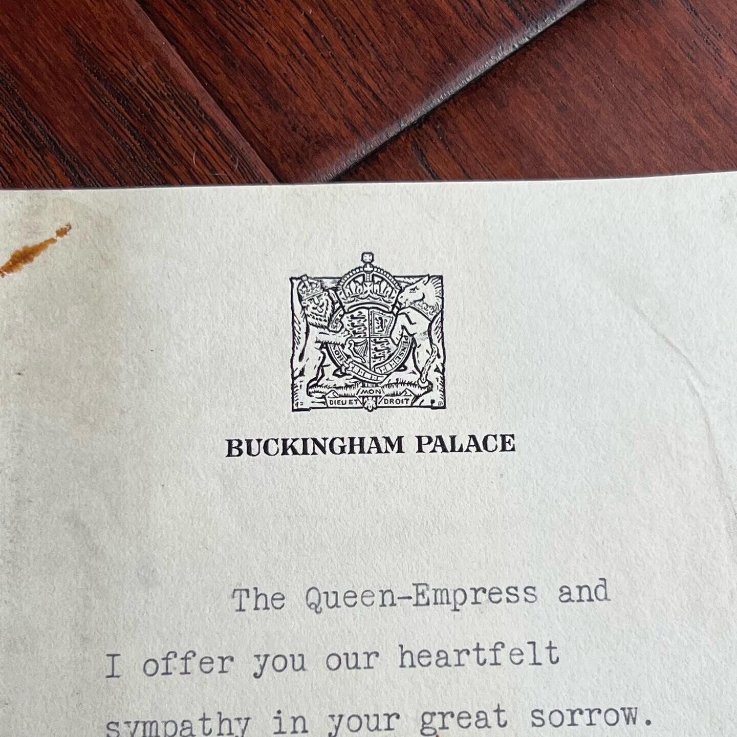 KING GEORGE VI * JSA * Signed Autograph Letter Sent to Family of KIA Soldiers