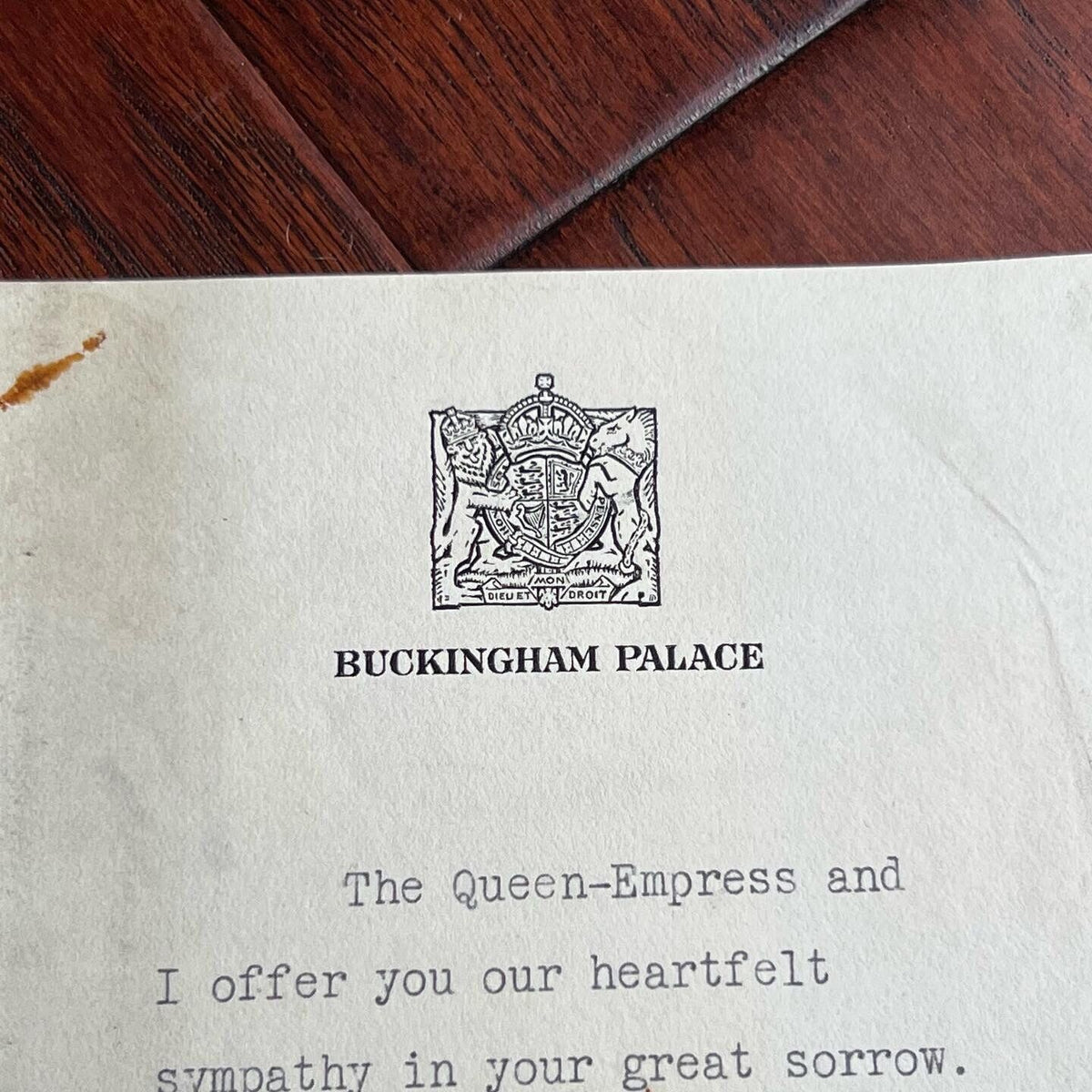 KING GEORGE VI * JSA * Signed Autograph Letter Sent to Family of KIA Soldiers