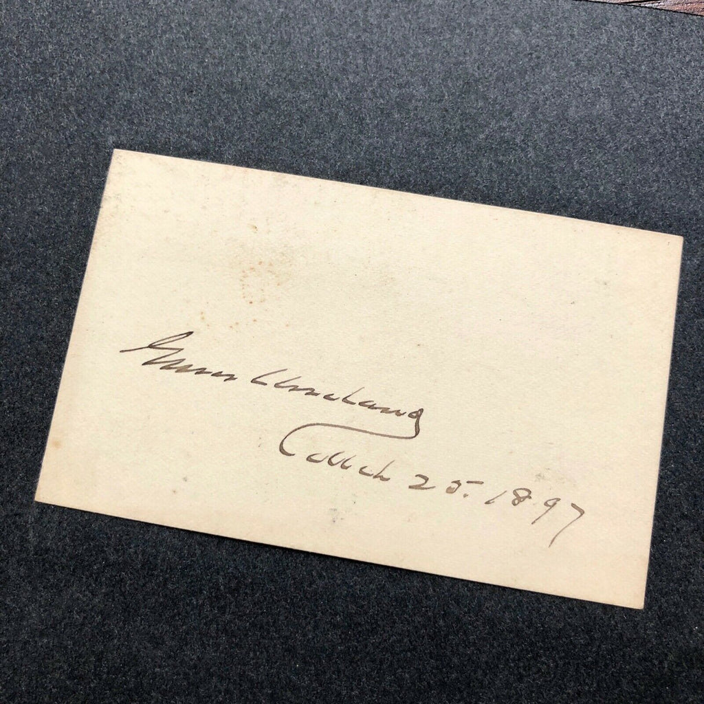 THEODORE ROOSEVELT + GROVER CLEVELAND Autograph Cards * JSA COA