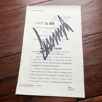 DONALD TRUMP * JSA LOA * Souvenir ARTICLES OF IMPEACHMENT Signed Autograph