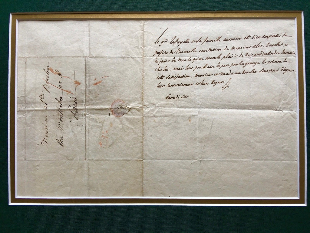 MARQUIS DE LAFAYETTE * PSA/DNA * 2x SIGNED Autograph Letter * Revolutionary War
