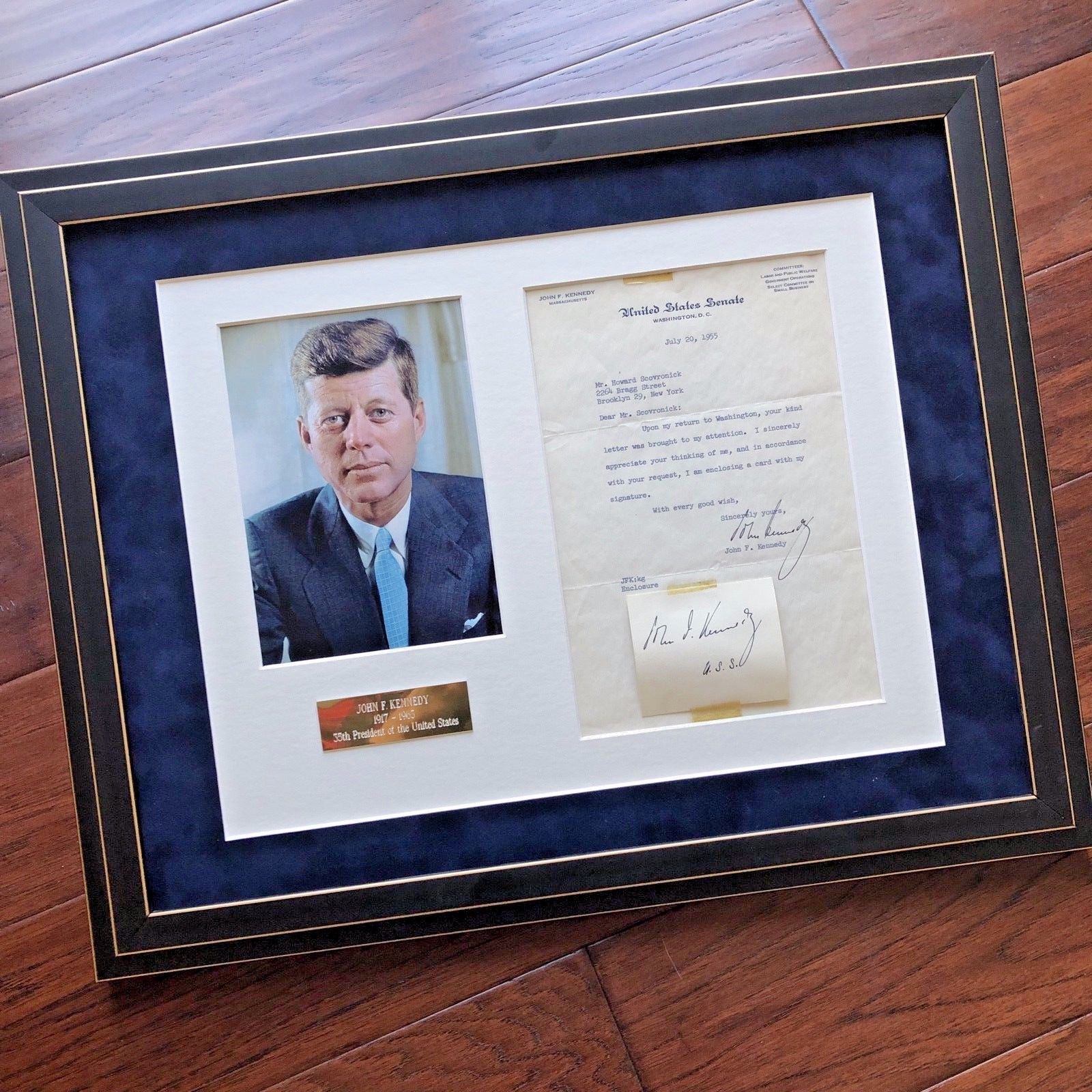 JOHN F KENNEDY * JSA COA * Authentic Double (2x) Signed To Autograph Collector