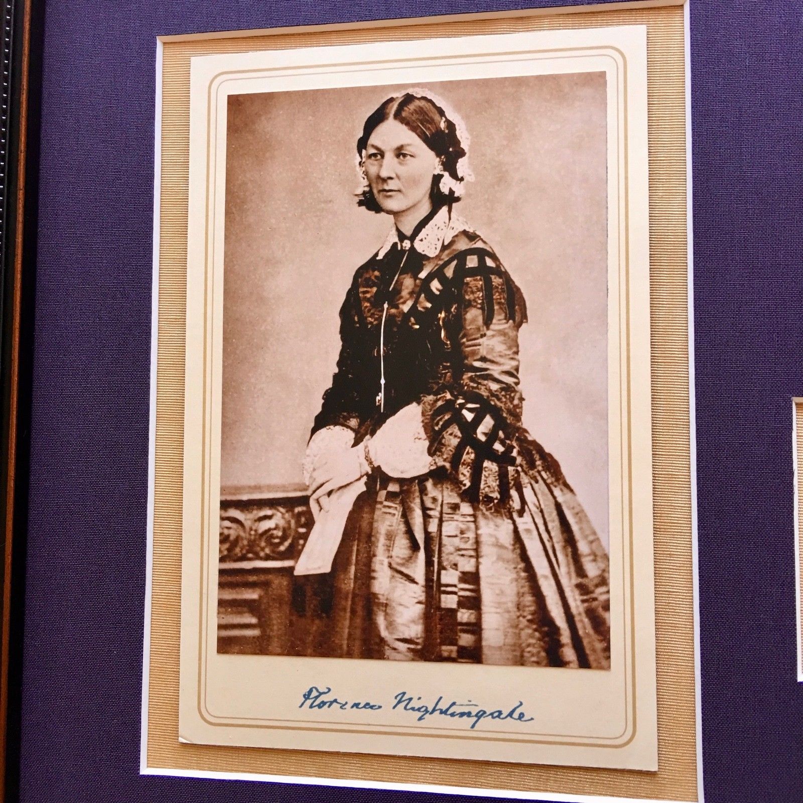 FLORENCE NIGHTINGALE * Desirable HAND SIGNED Cut Autograph * Crimean War Nurse