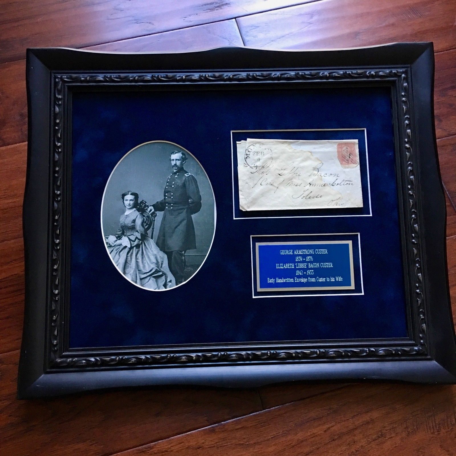 GEORGE CUSTER * Early Handwritten AUTOGRAPH Envelope Signed * Courting His Wife!