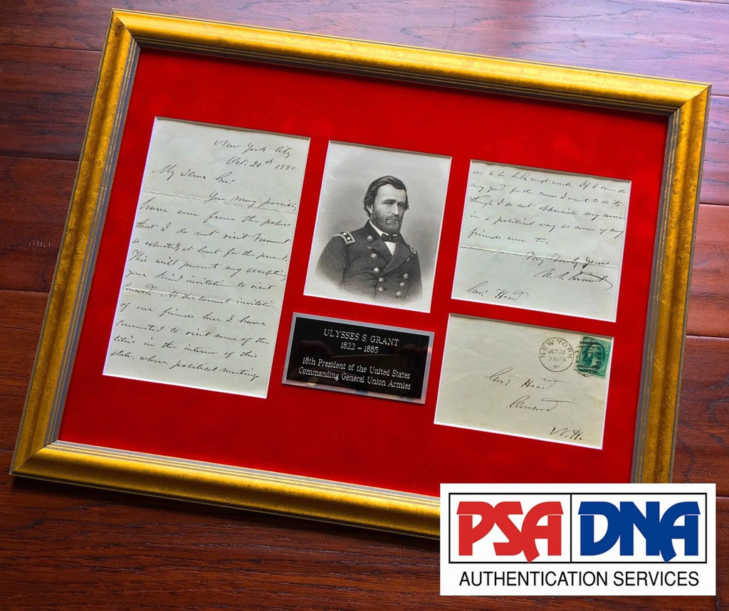 ULYSSES S. GRANT * PSA/DNA * Rare "Politics" 2 Page ALS* AUTOGRAPH Letter SIGNED