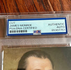 JAMES MONROE * PSA * Autograph Cut Signature Signed * President Encapsulated