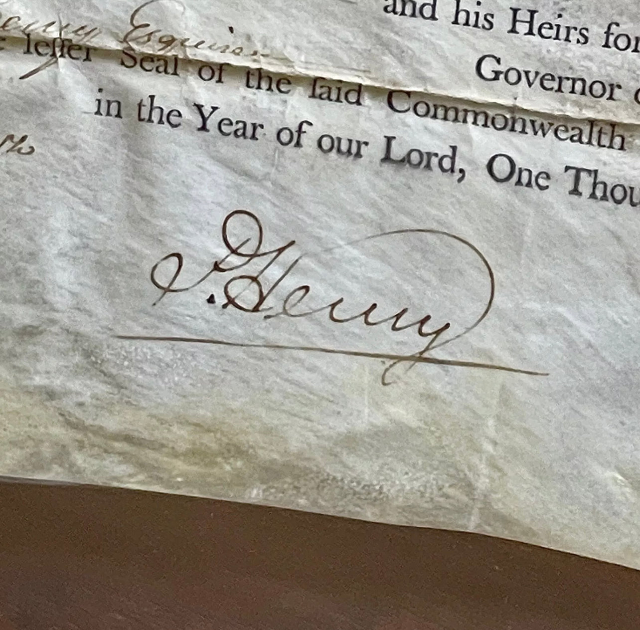 PATRICK HENRY * PSA * Autograph LAND GRANT Signed For REVOLUTIONARY WAR Soldier