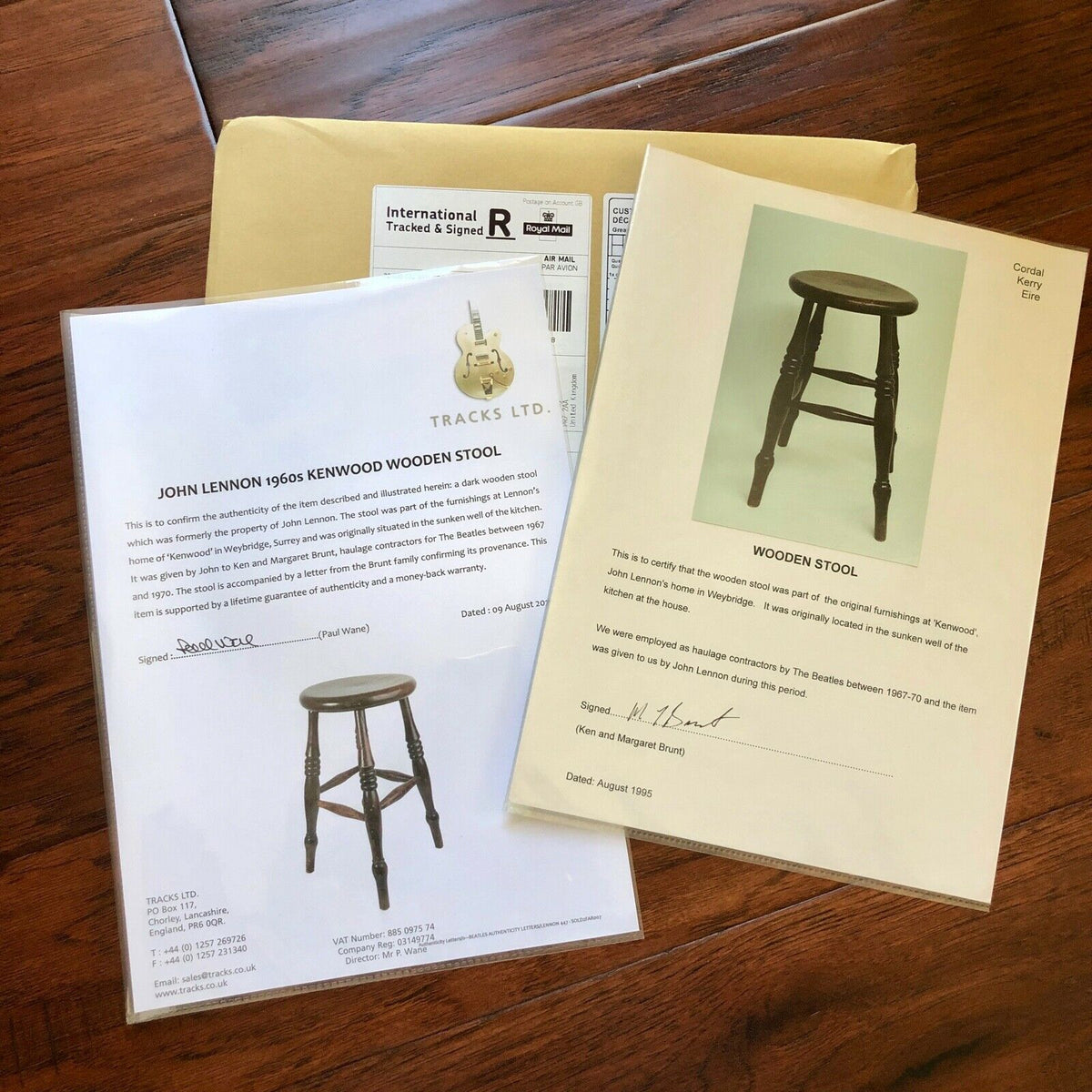 JOHN LENNON * BEATLES Personally Owned KENWOOD Estate Barstool * TRACKS COA