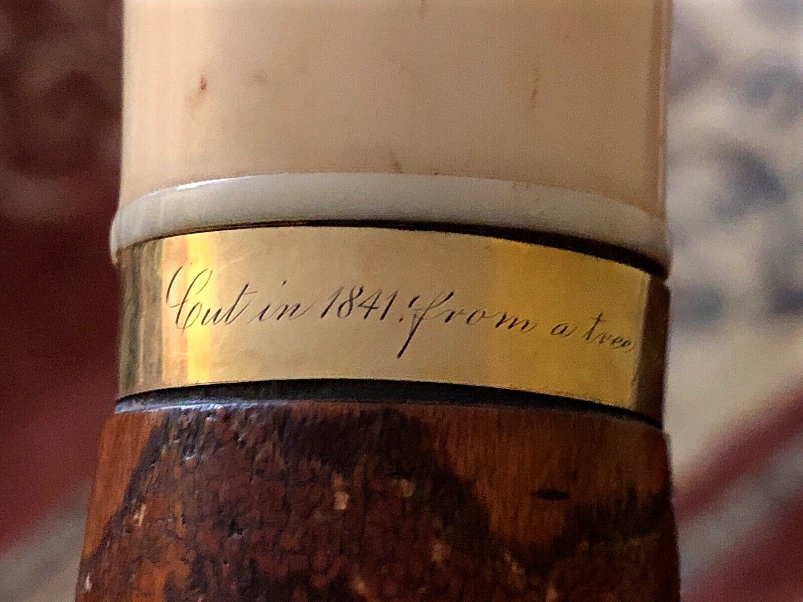 GEORGE WASHINGTON * Cane Crafted From a Mount Vernon Tree Planted By Washington