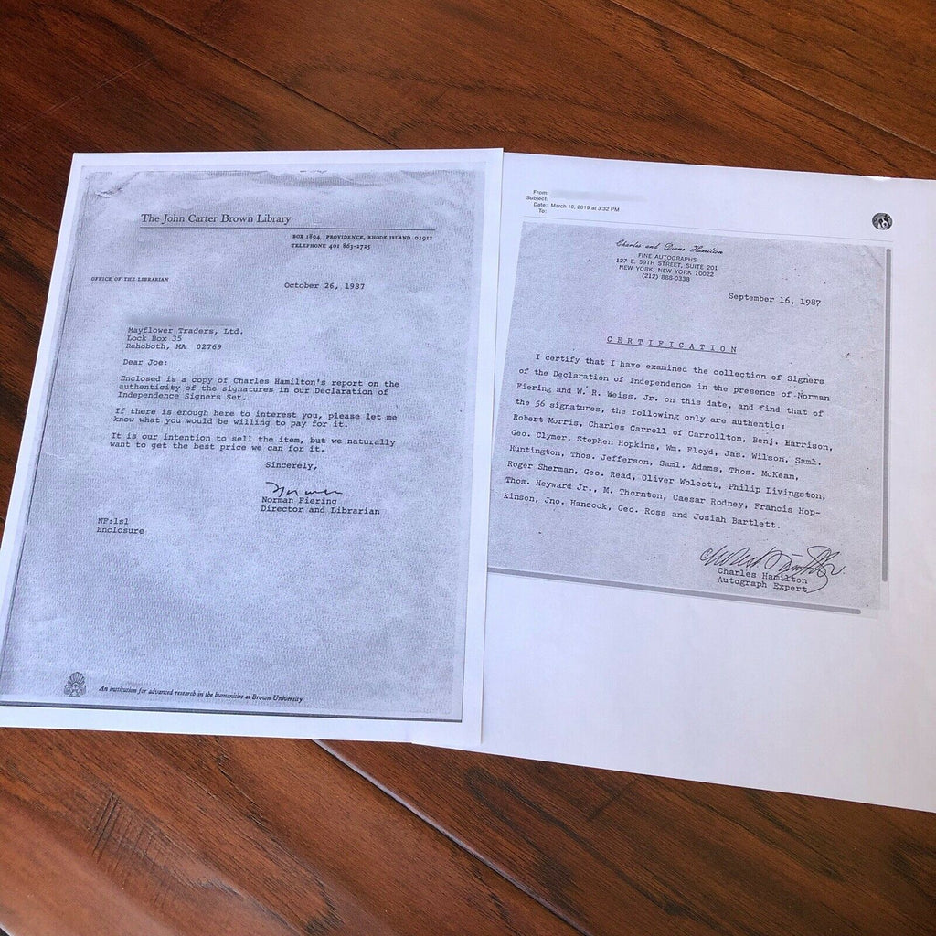 JOHN HANCOCK * PSA/DNA Charles Hamilton COA * BOLD AUTOGRAPH Signature * Signed
