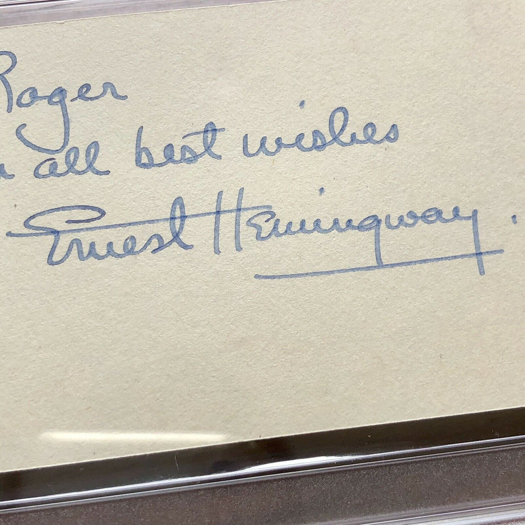 ERNEST HEMINGWAY * PSA/DNA Mint 9 * Hand Signed Autograph Card * Book Author
