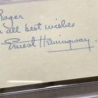 ERNEST HEMINGWAY * PSA/DNA Mint 9 * Hand Signed Autograph Card * Book Author