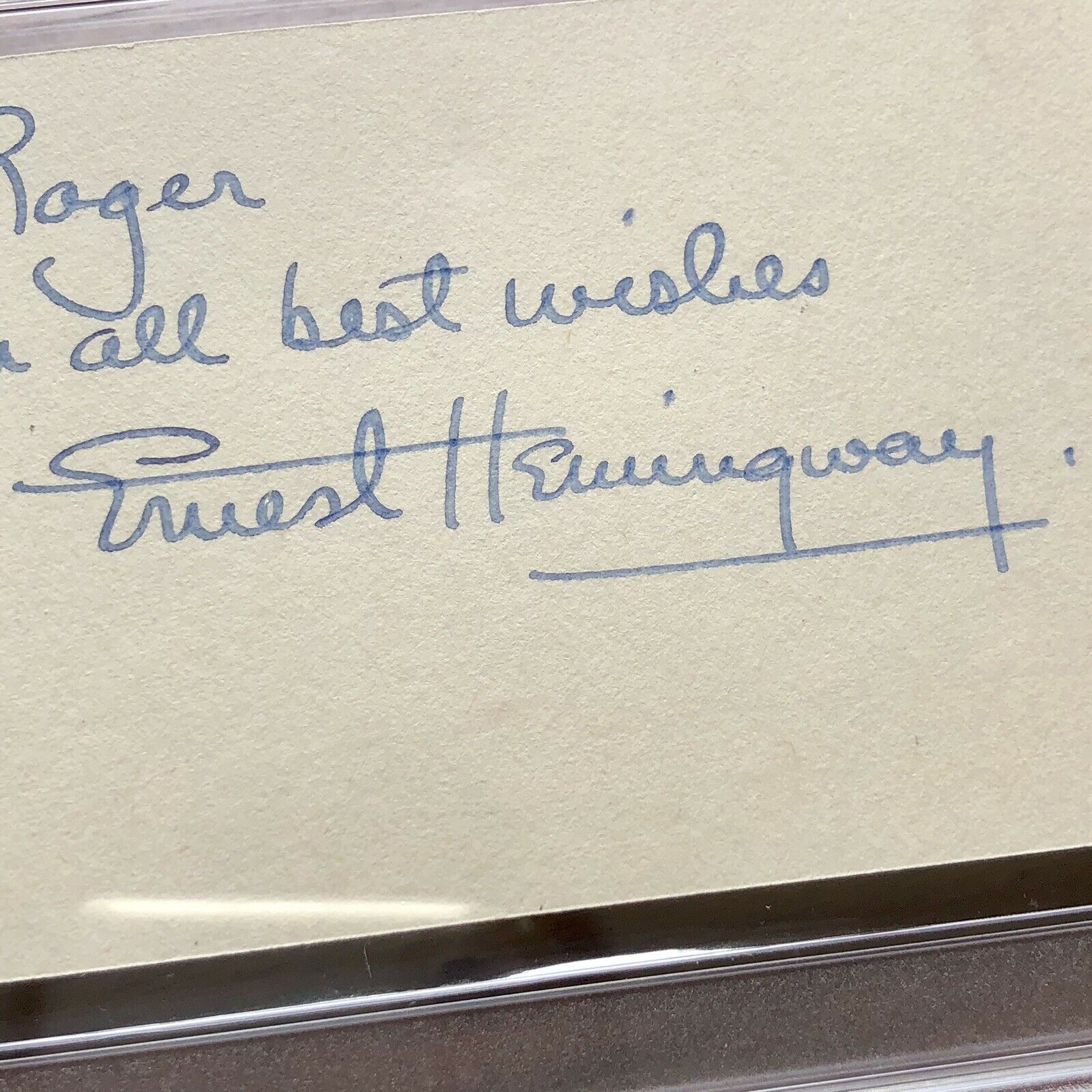 ERNEST HEMINGWAY * PSA/DNA Mint 9 * Hand Signed Autograph Card * Book Author
