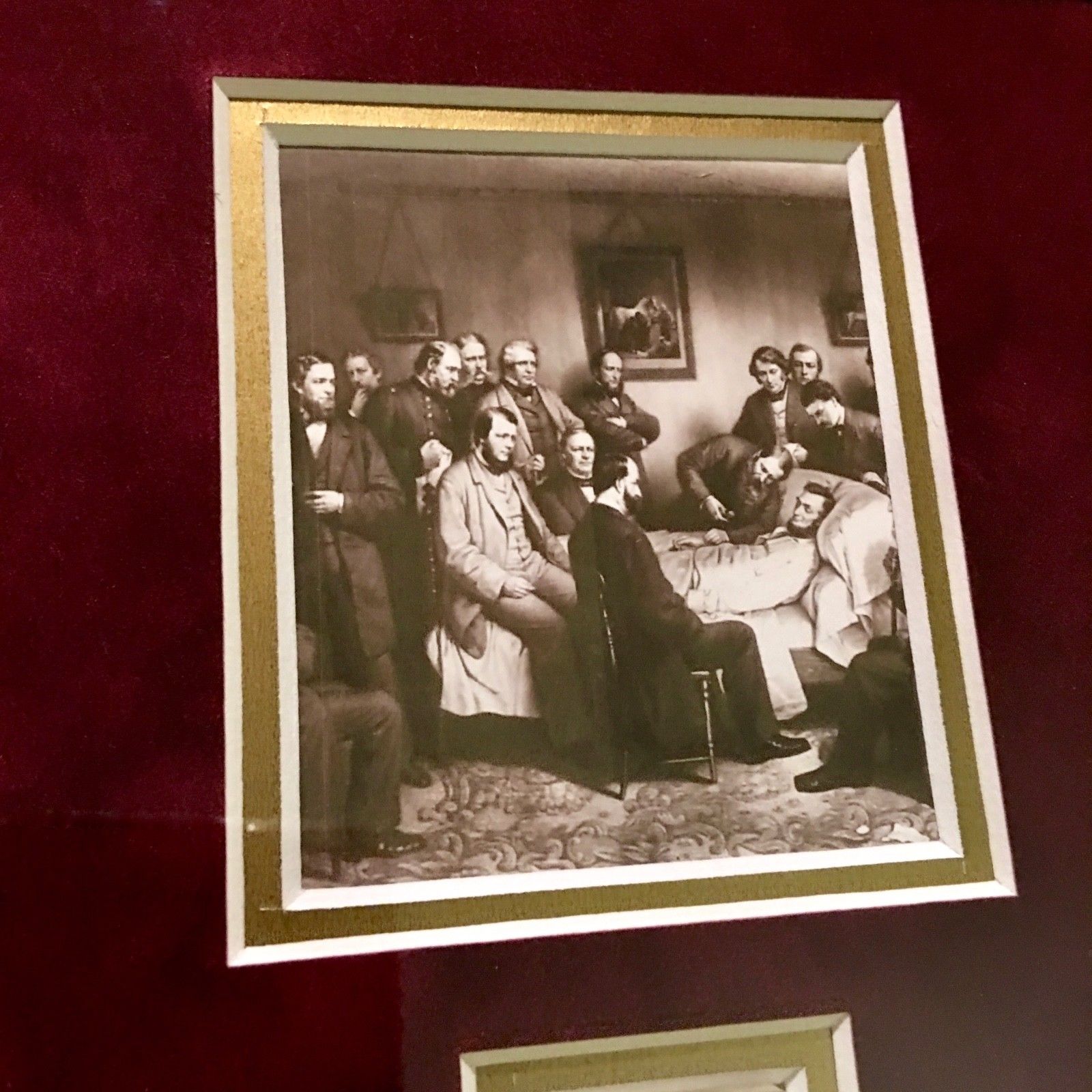 ABRAHAM LINCOLN * Genuine Assassination DEATHBED BANDAGE Relic * COA