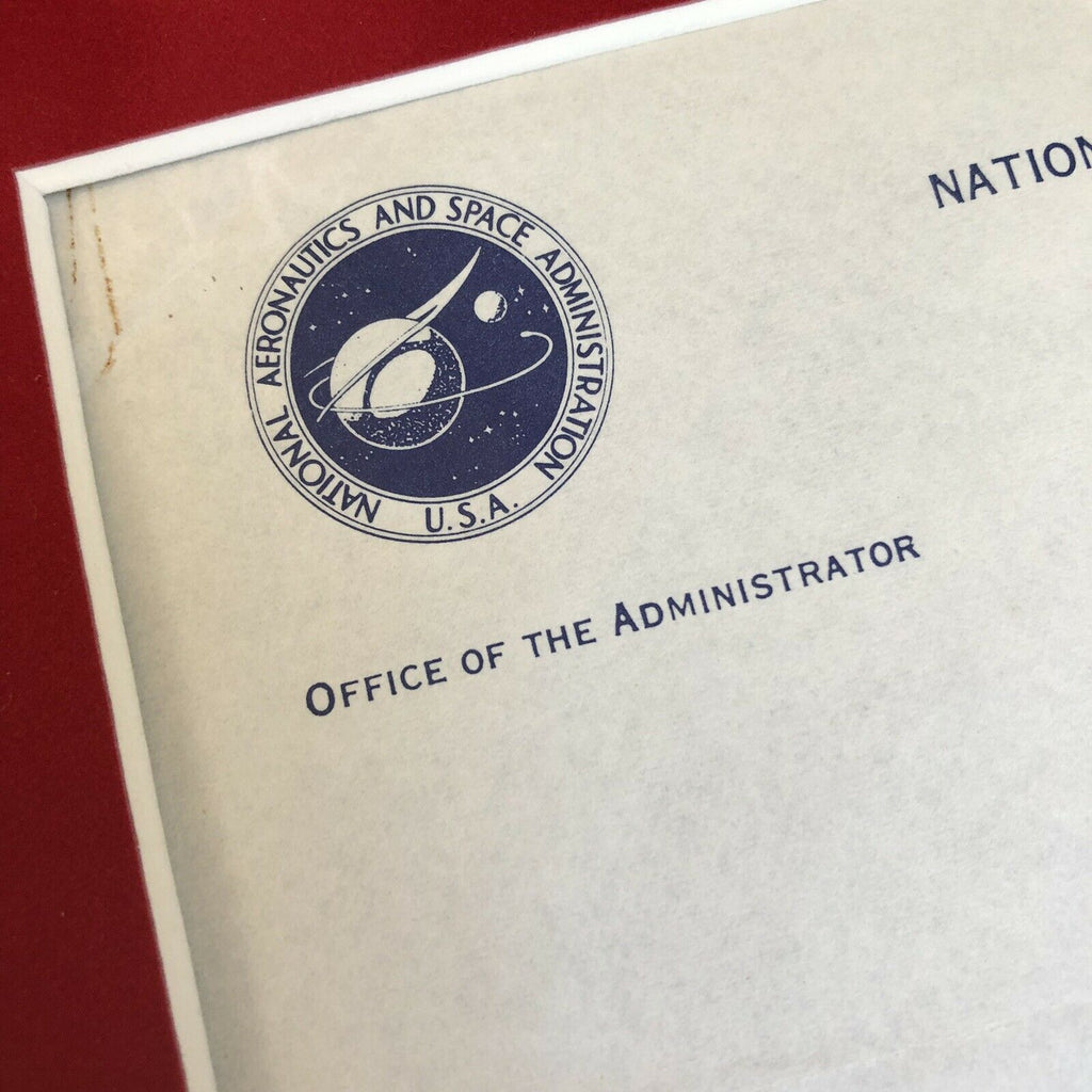 WERNHER VON BRAUN * Signed "Space Frontier" NASA Letter Postscript * Autograph