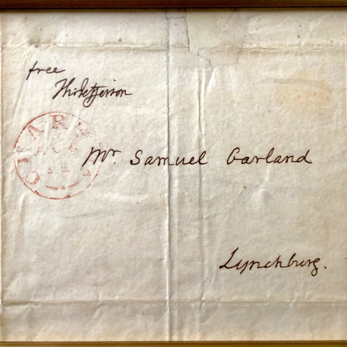 THOMAS JEFFERSON * BAS BECKETT 10 * Autograph Free Frank Envelope Signed *