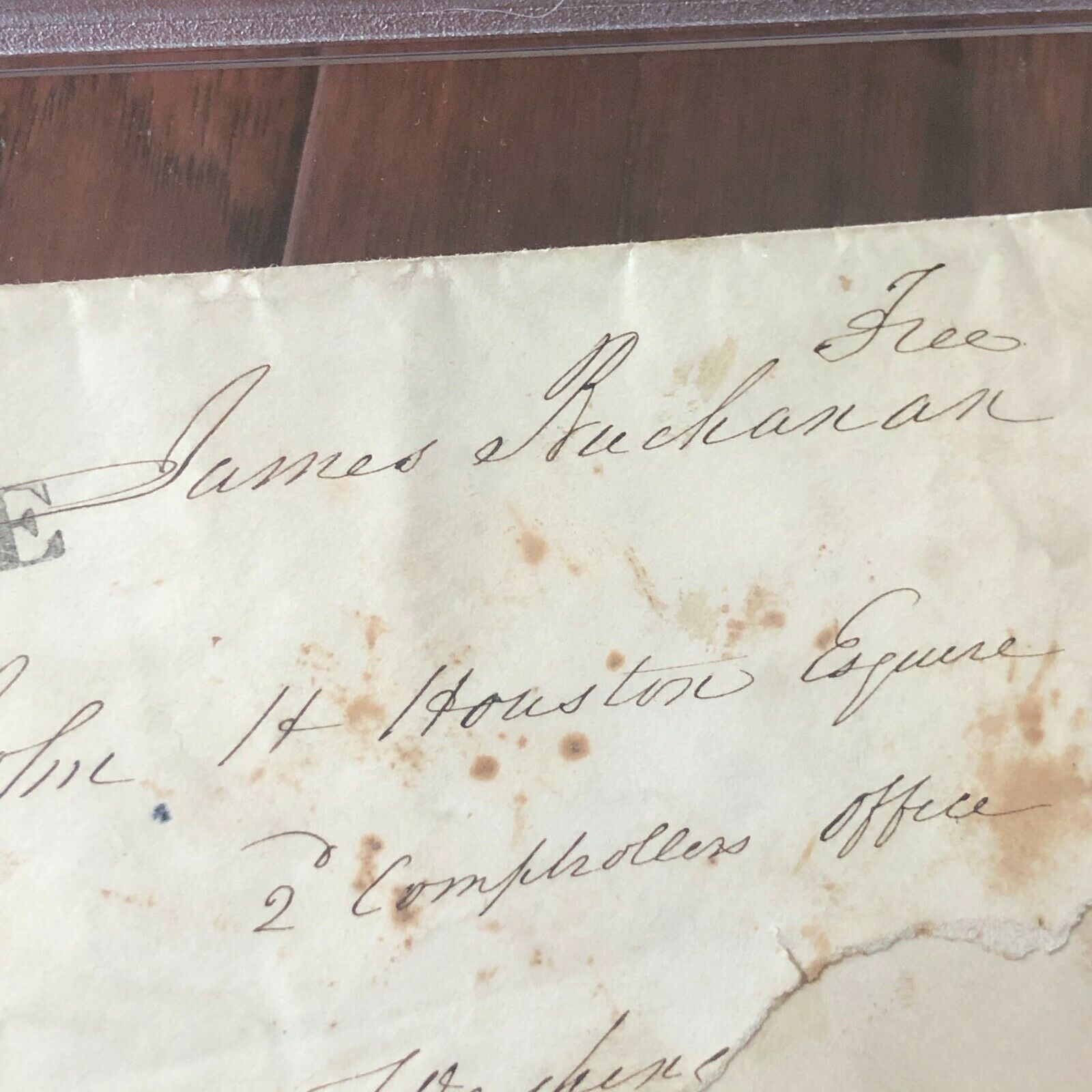 JAMES BUCHANAN * PSA/DNA Slab * Hand SIGNED AUTOGRAPH Envelope * Encapsulated