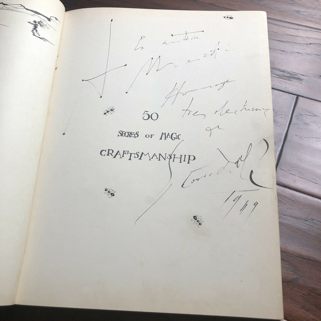 SALVADOR DALI * JSA LOA * Original Artwork Hand Signed Book * Artist Autograph