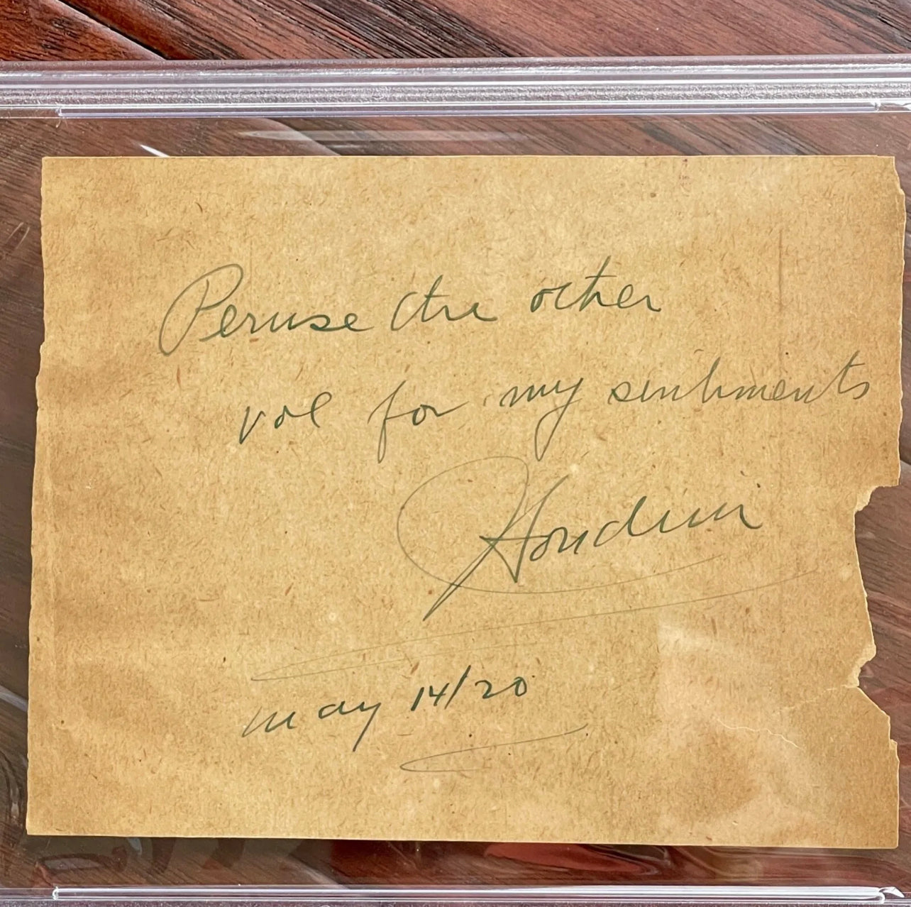 HARRY HOUDINI * PSA/DNA * Autograph Note Signed * Magician & Escape Artist
