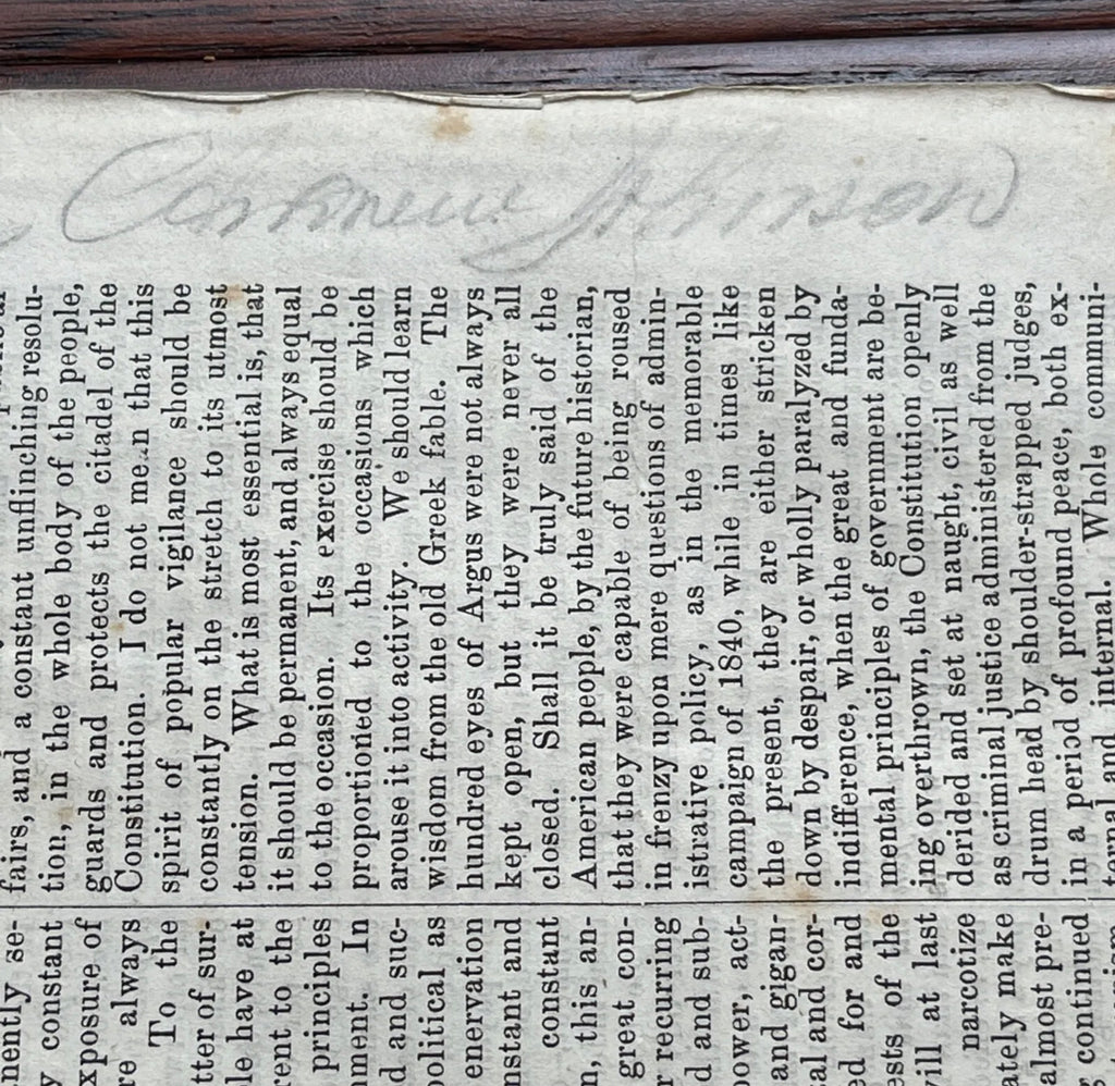 ANDREW JOHNSON * JSA LOA * Signed 6x Autograph Pamphlet * Abraham Lincoln VP