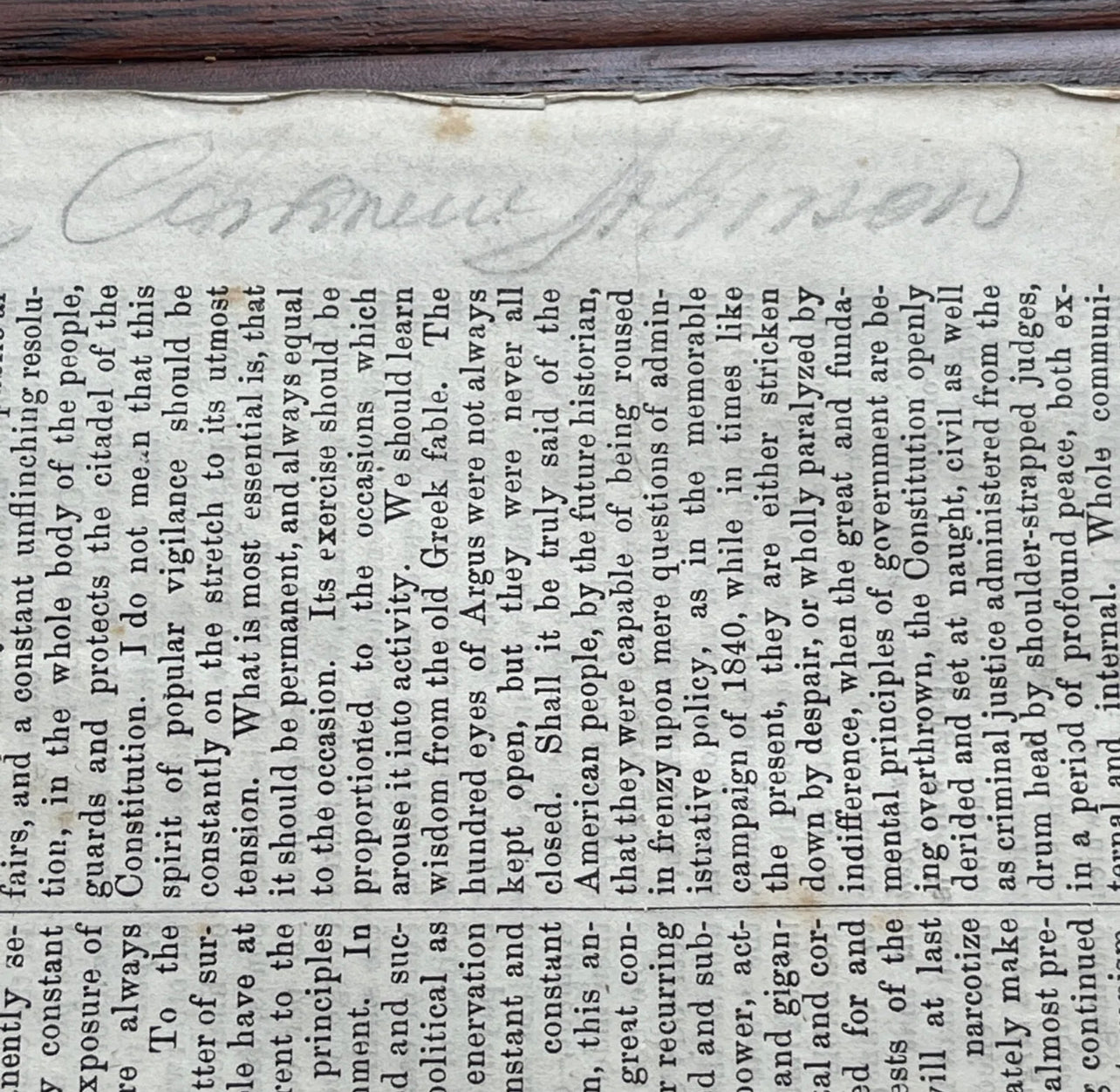 ANDREW JOHNSON * JSA LOA * Signed 6x Autograph Pamphlet * Abraham Lincoln VP