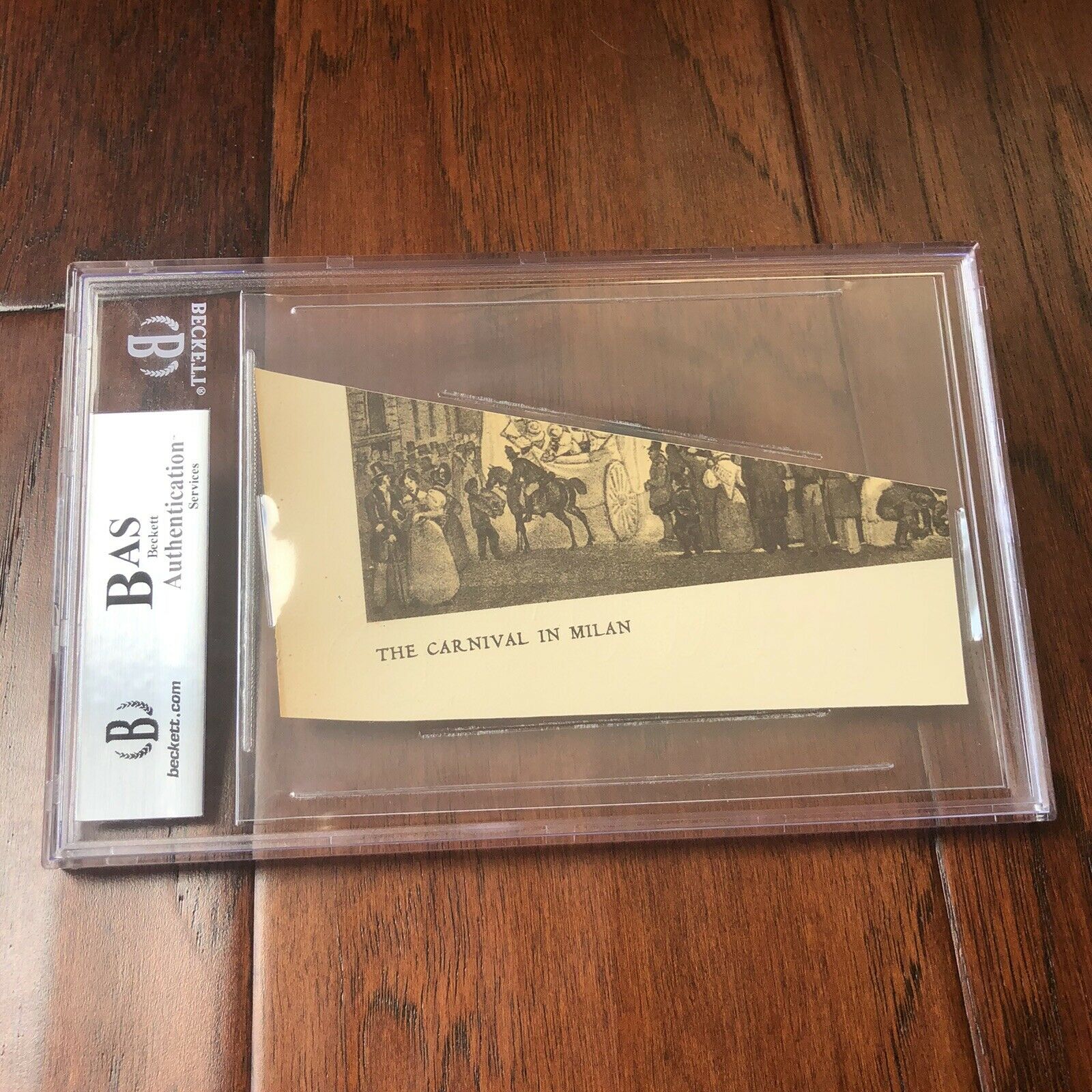 WALT DISNEY * Beckett BAS Slabbed * Large Autograph Cut Signature Signed *